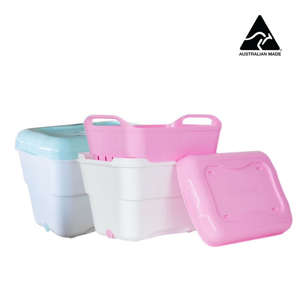 Strucket 2 x 4.5L Mini Strainer Bucket with Lid