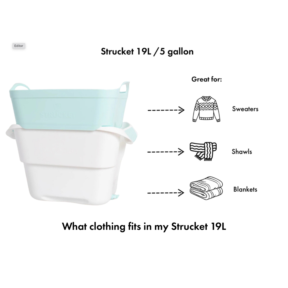 Strucket 19L Interlocking Strainer Bucket with Plug