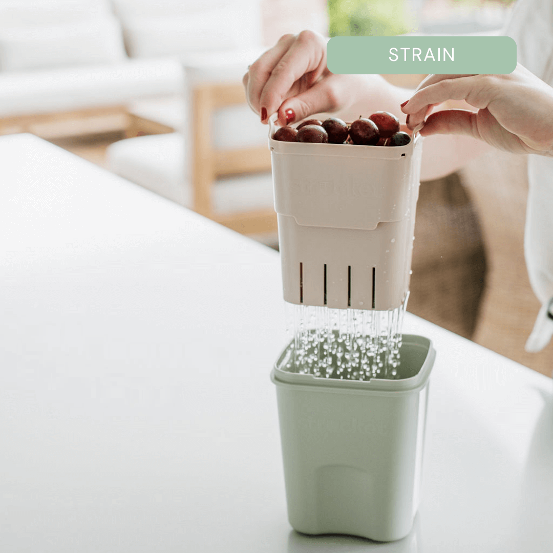 1L Strucket Teenie Strainer Container with Juicer and Grater - Strucket Bucket Container
