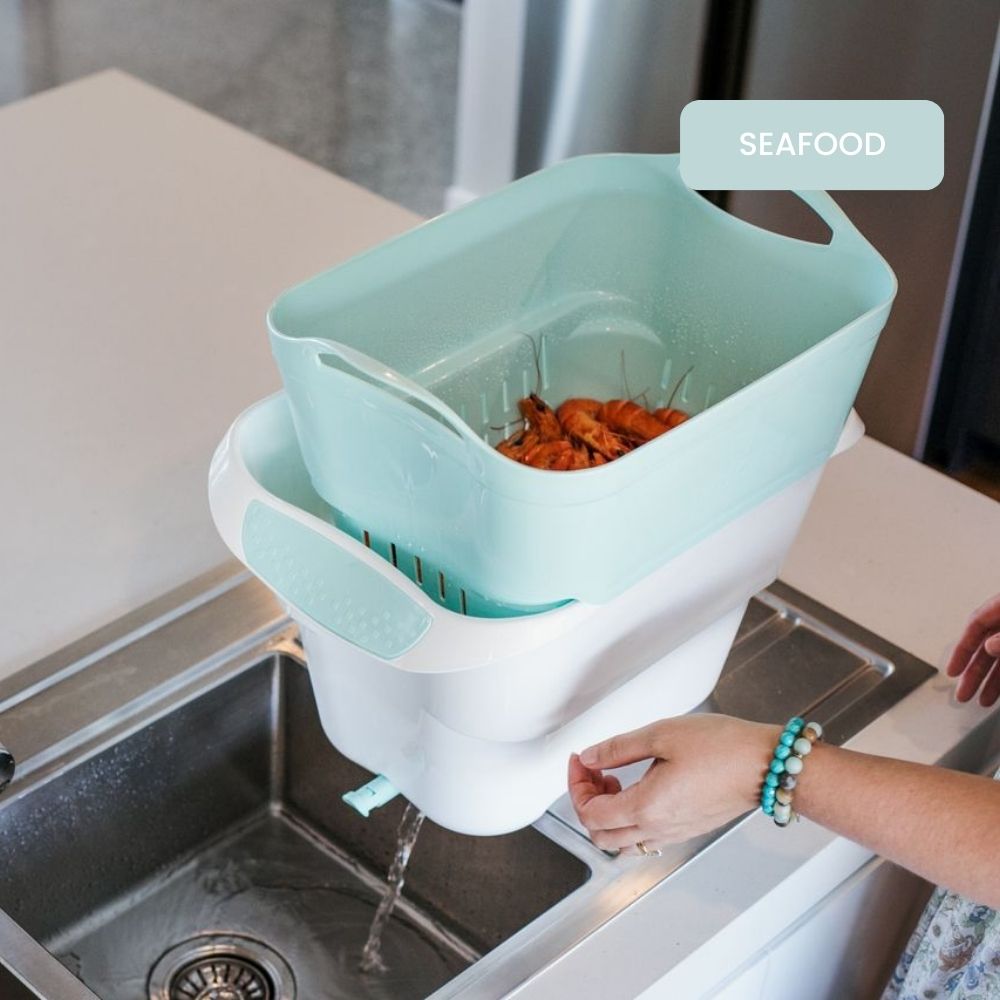 Strucket 19L Interlocking Strainer Bucket with Plug