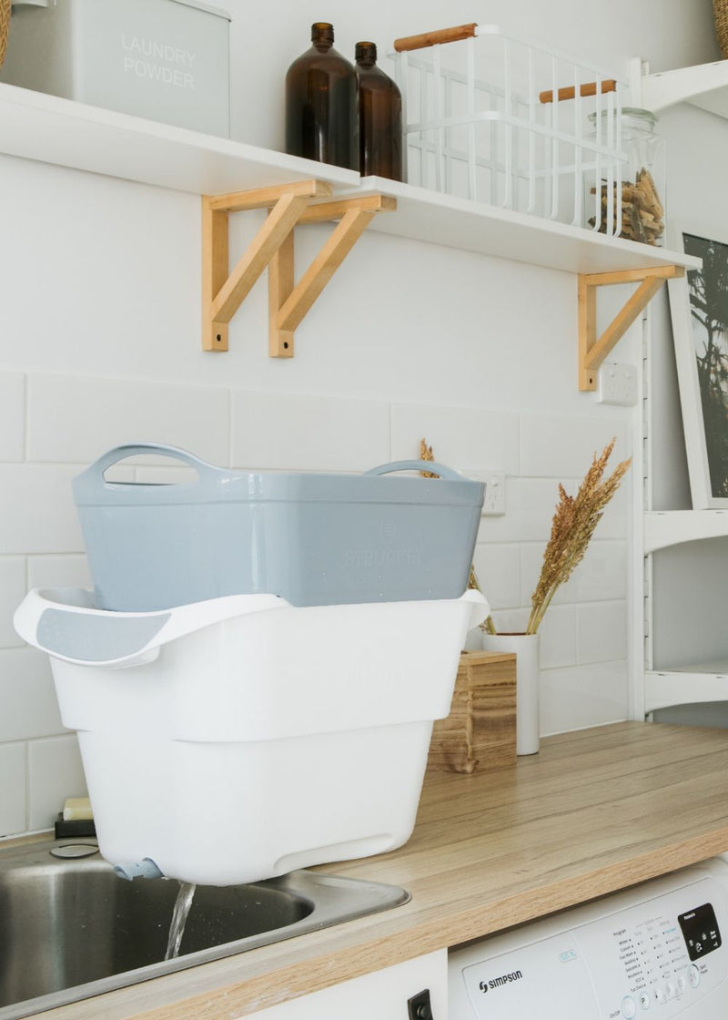 Strucket USA: Laundry Soaking Bucket | Strainer Draining Bucket