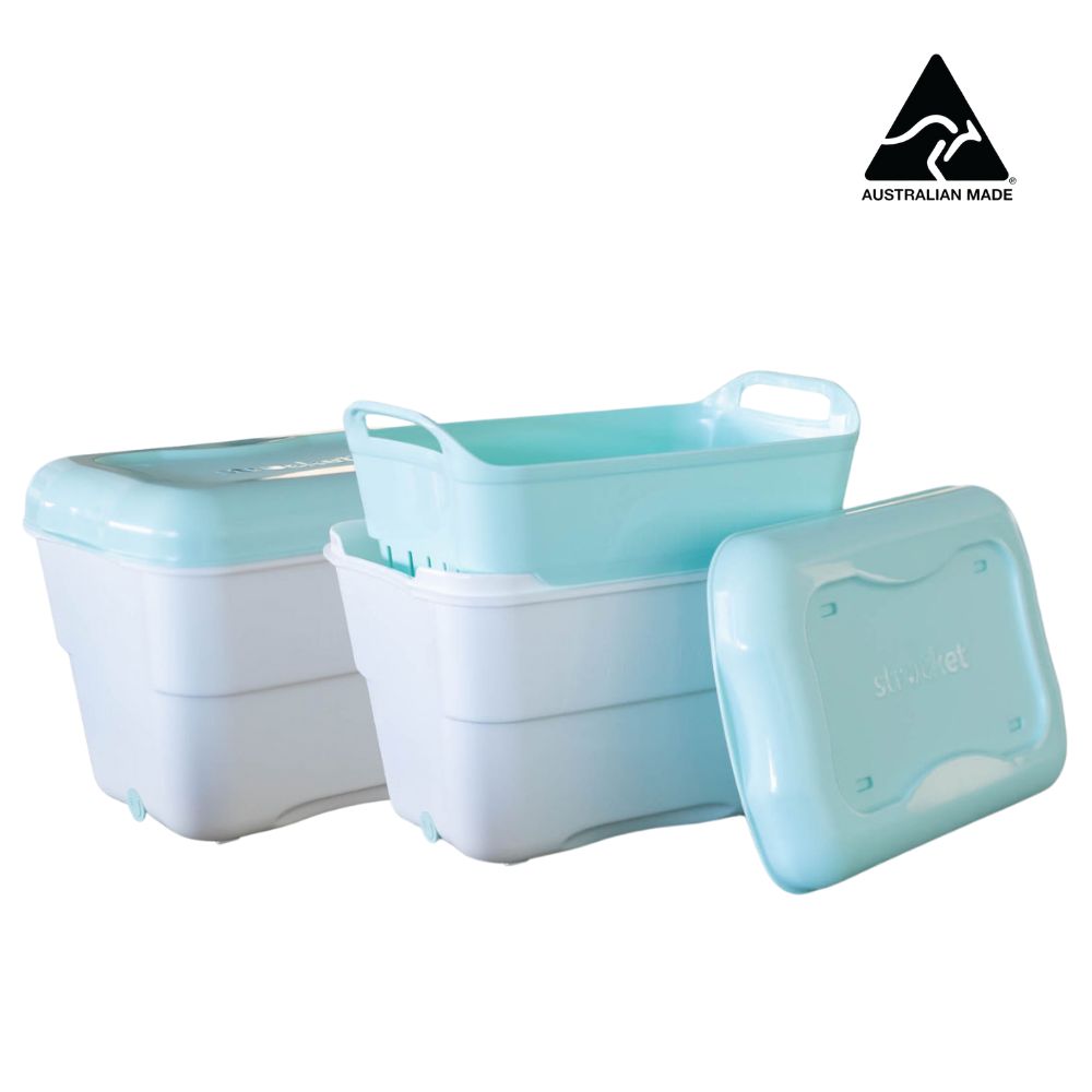 Strucket 2 x 4.5L Mini Strainer Bucket with Lid