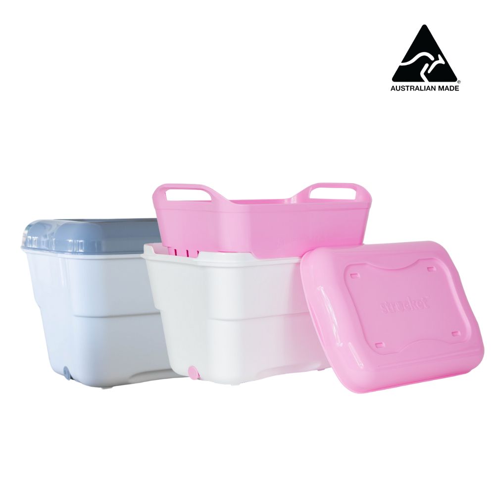 Strucket 2 x 4.5L Mini Strainer Bucket with Lid