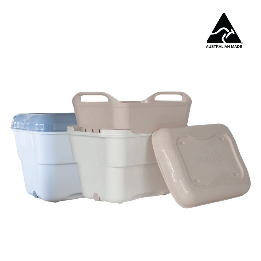 Strucket 2 x 4.5L Mini Strainer Bucket with Lid