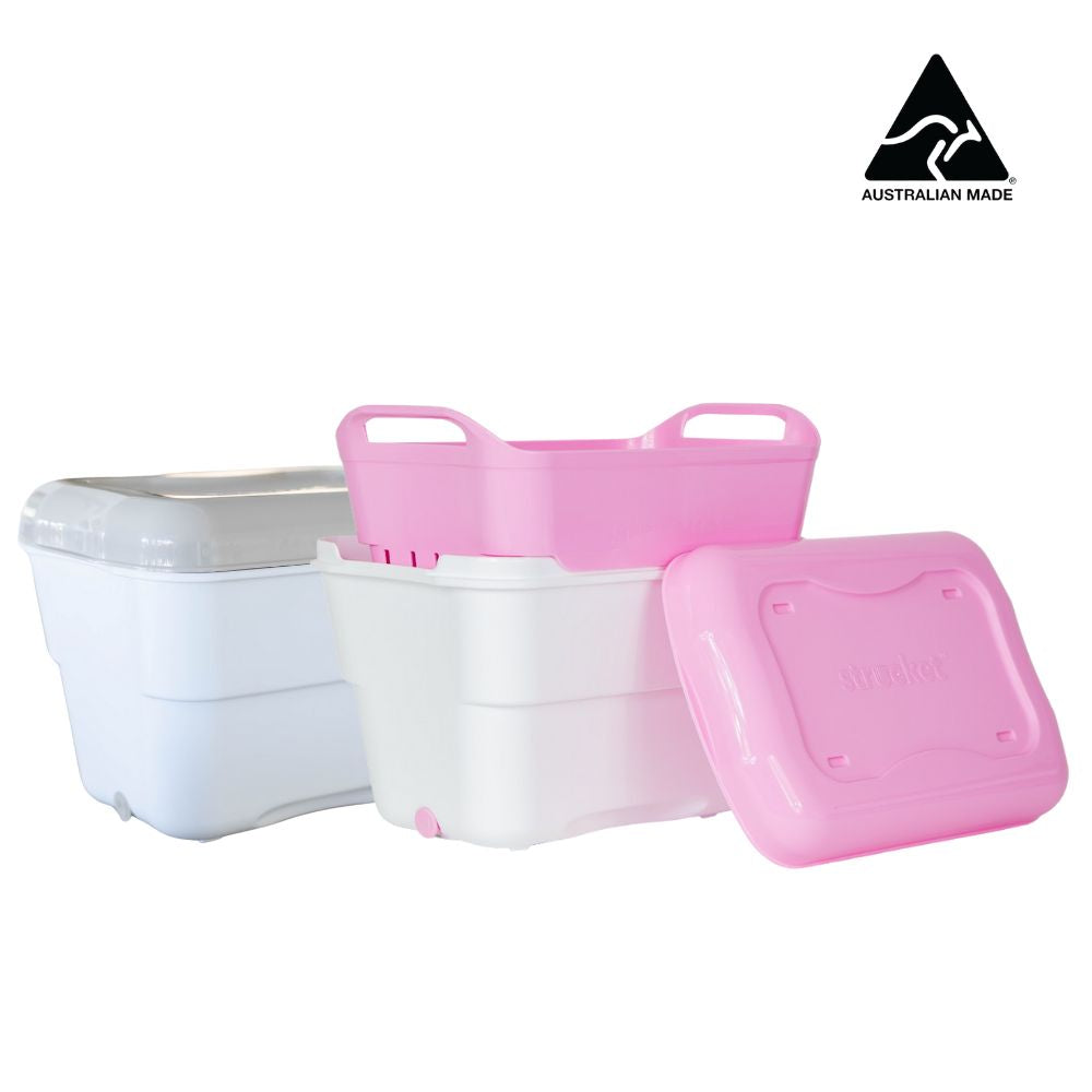 Strucket 2 x 4.5L Mini Strainer Bucket with Lid